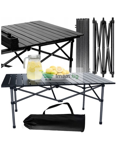 Сгъваема рибарска маса за балкони, къмпинг и тераси 118 x 55 см